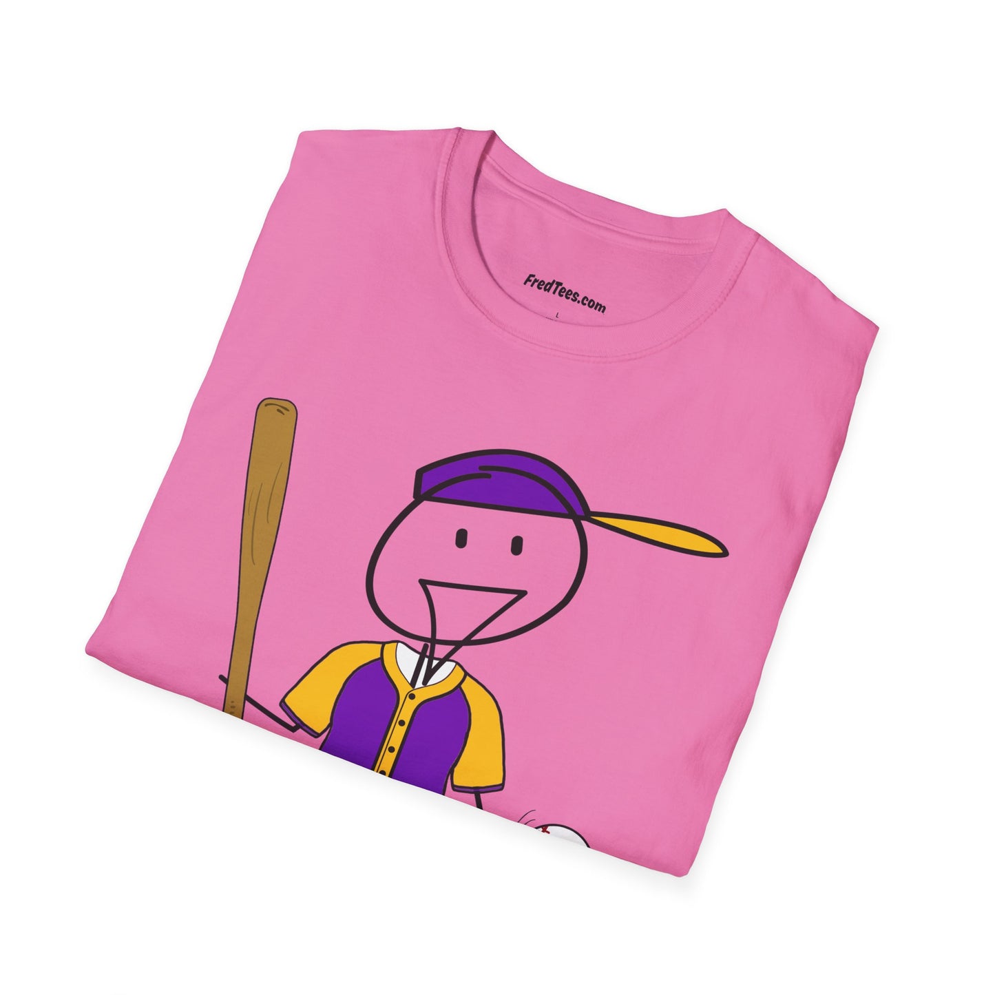 FRED is ready to PLAY BALL! His forever motto - HAVE FUN, PLAY HARD, DON’T QUIT! Purple & Yellow