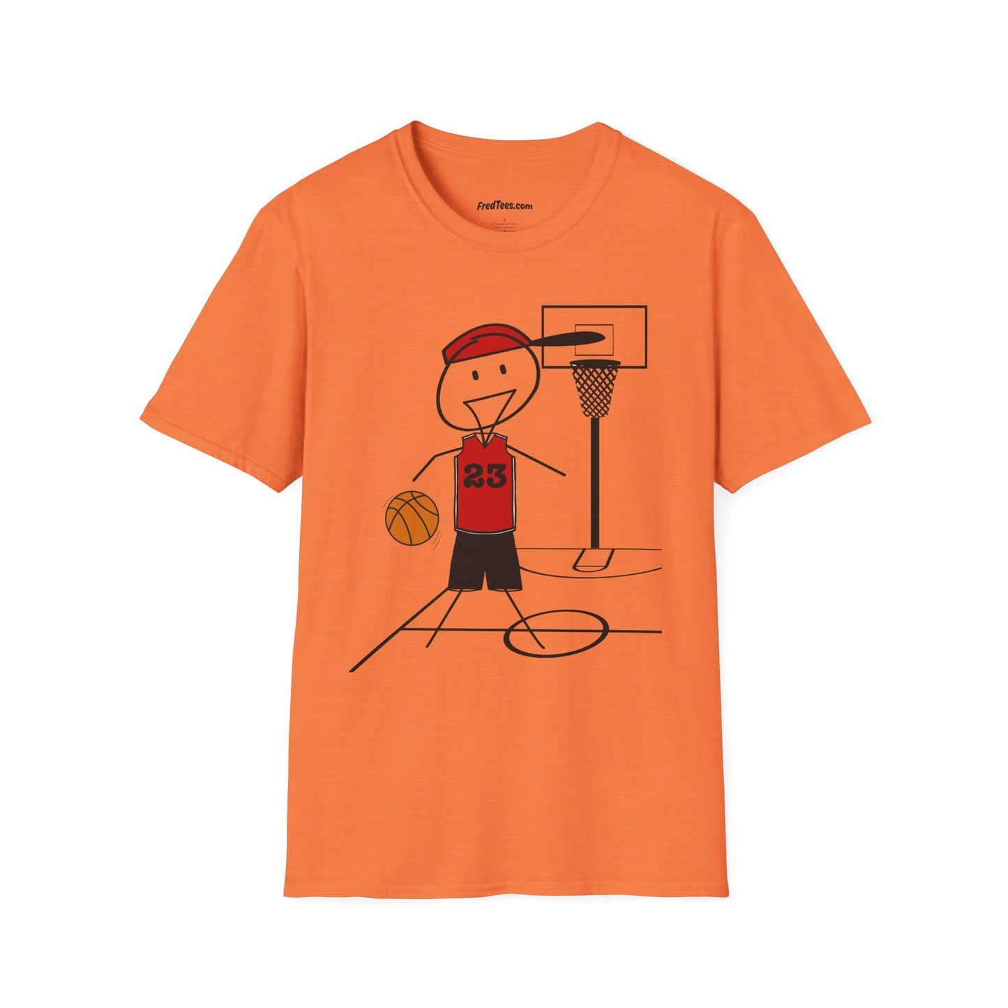 FRED is ready for the court! His forever motto - HAVE FUN, PLAY HARD, DON’T QUIT! Red & Black