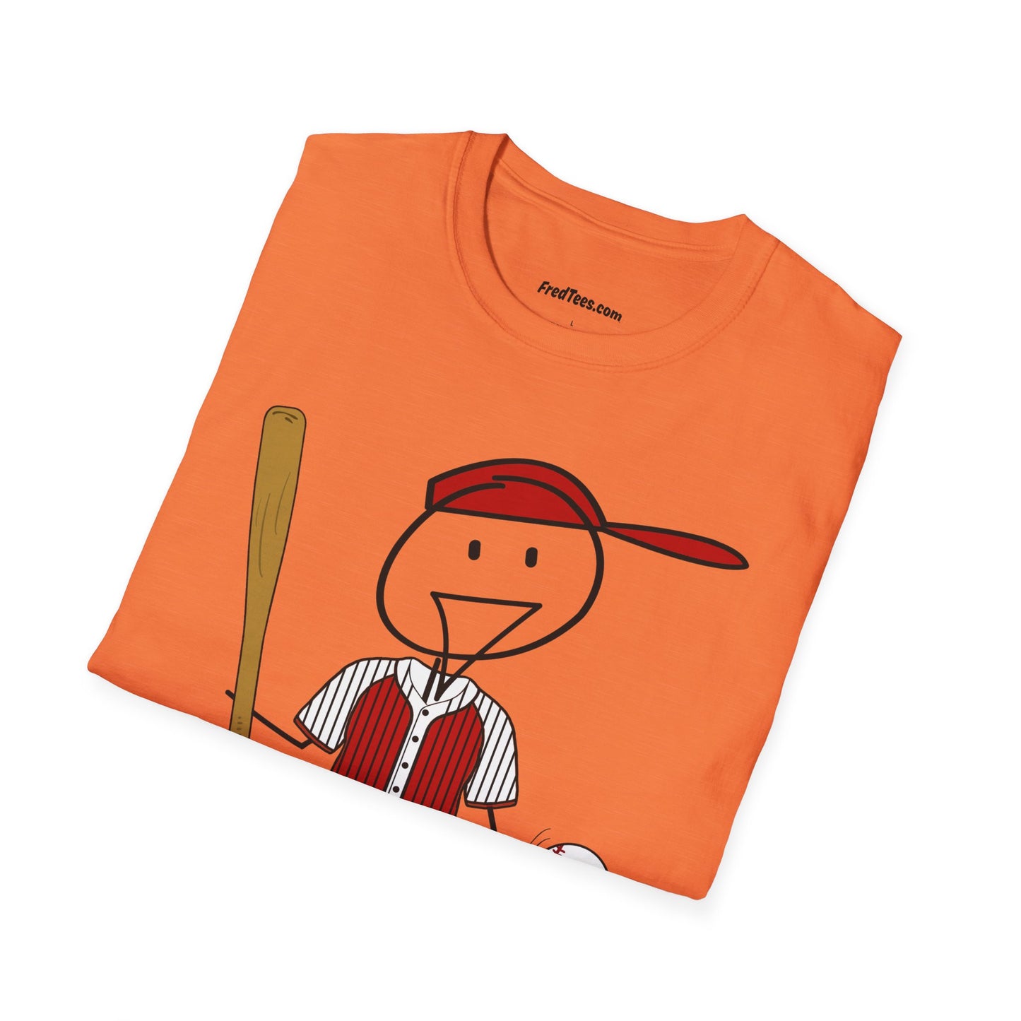 FRED is ready to PLAY BALL! His forever motto - HAVE FUN, PLAY HARD, DON’T QUIT! Red Pinstripe