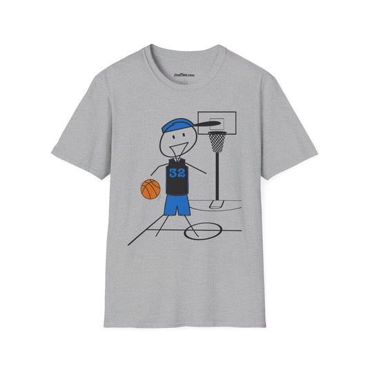 FRED is ready for the court! His forever motto - HAVE FUN, PLAY HARD, DON’T QUIT! Sky Blue & Black