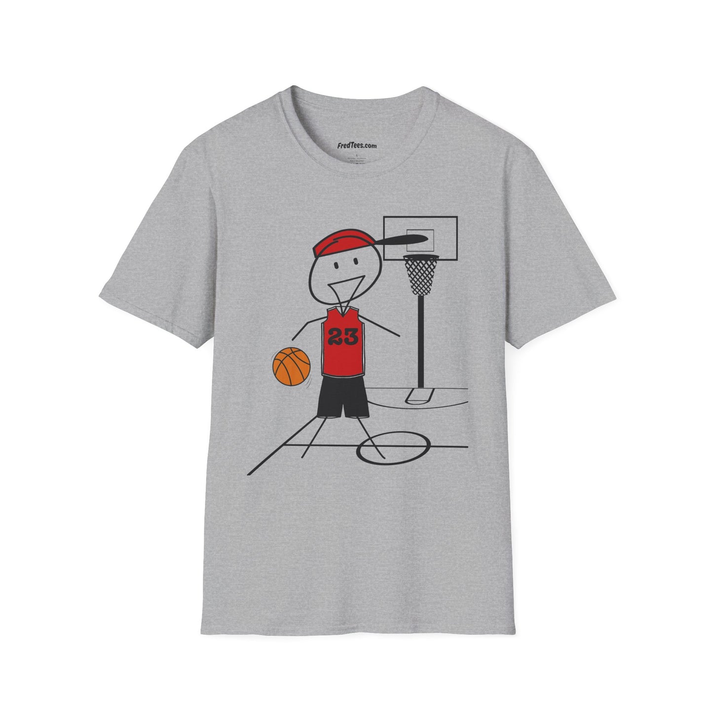 FRED is ready for the court! His forever motto - HAVE FUN, PLAY HARD, DON’T QUIT! Red & Black