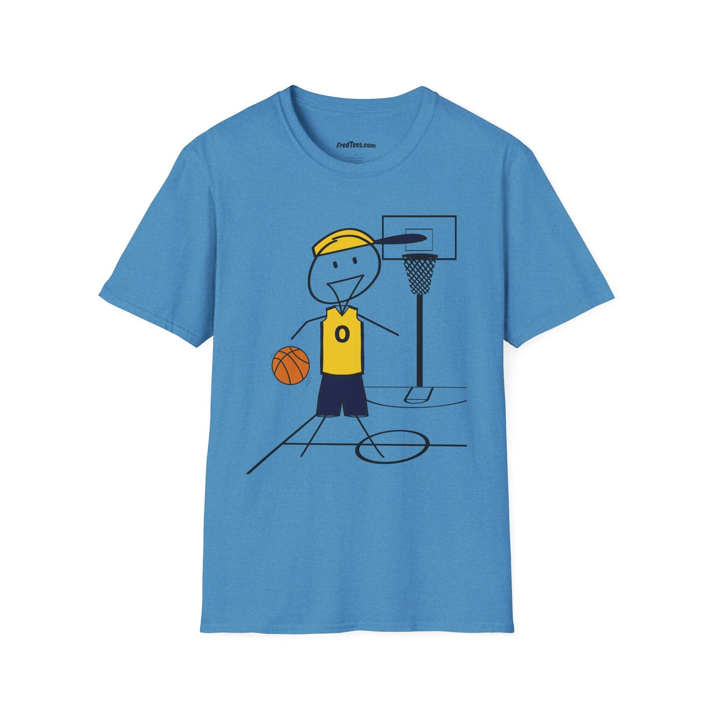 FRED is ready for the court! His forever motto - HAVE FUN, PLAY HARD, DON’T QUIT! Navy & Yellow