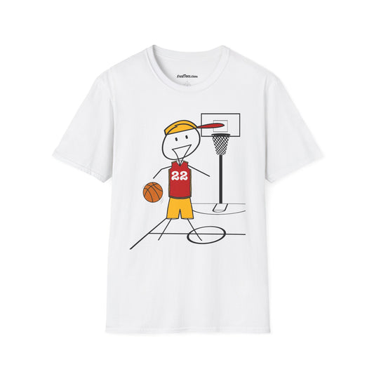 FRED is ready for the court! His forever motto - HAVE FUN, PLAY HARD, DON’T QUIT! Red & Yellow