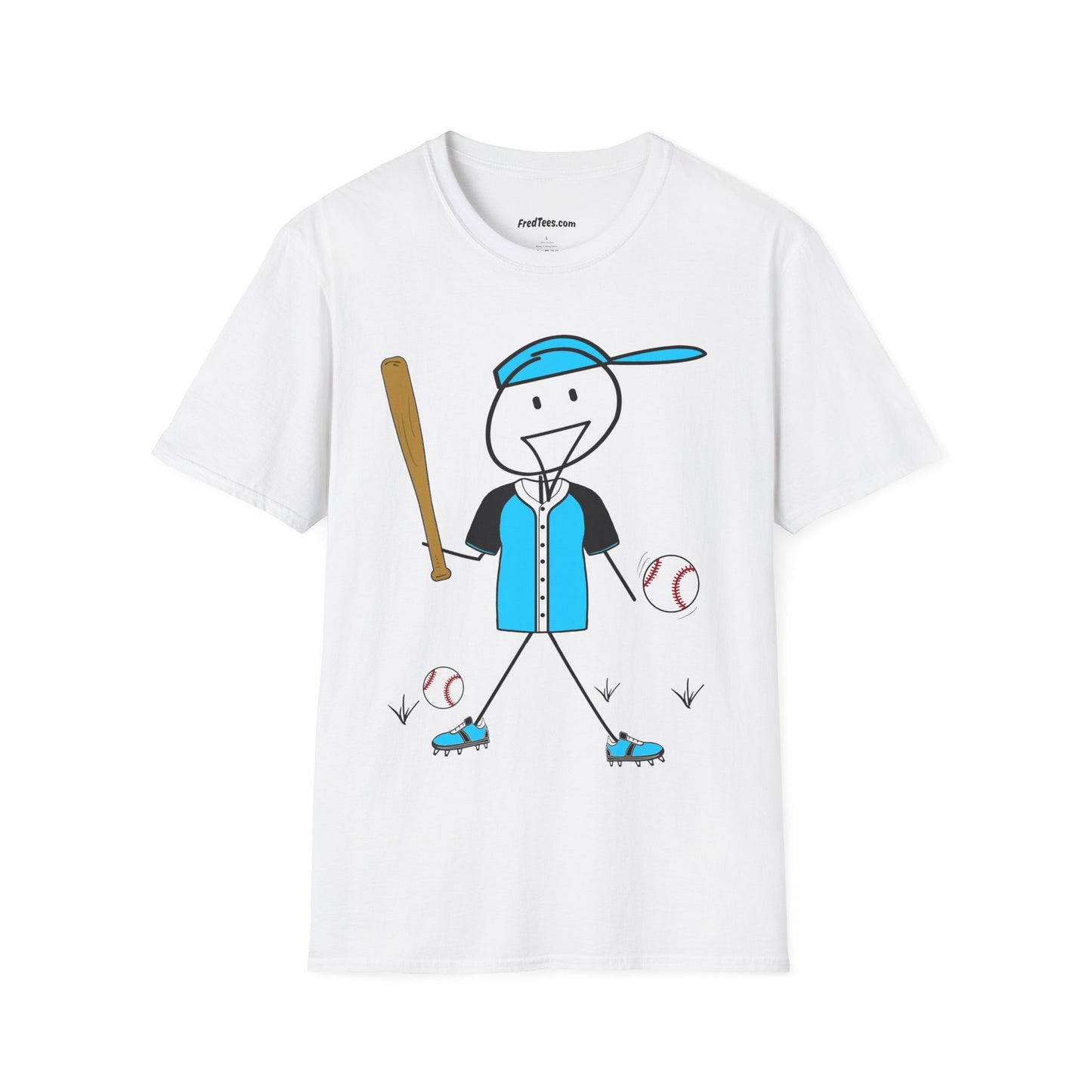 FRED is ready to PLAY BALL! His forever motto - HAVE FUN, PLAY HARD, DON’T QUIT! Sky Blue & Black