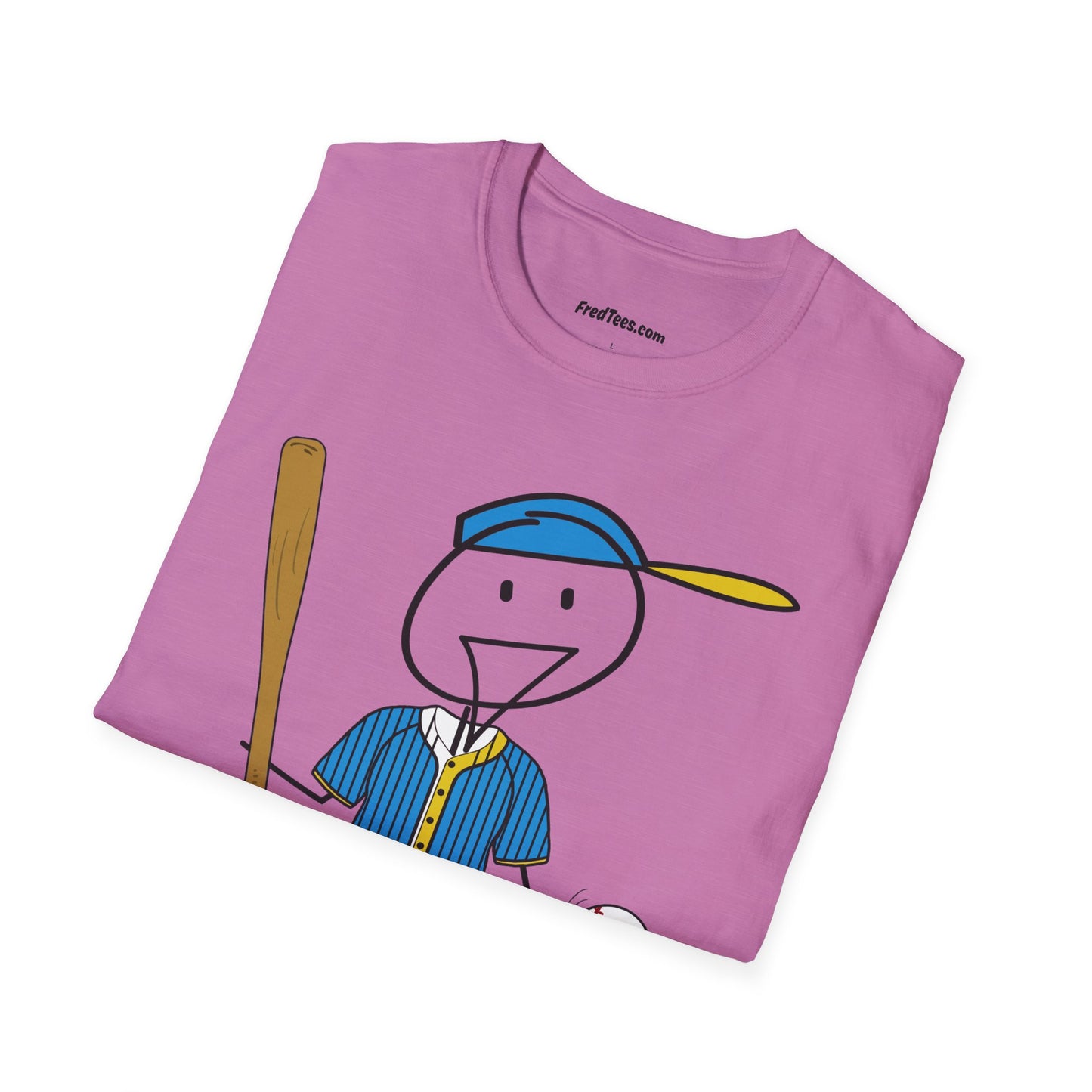 FRED is ready to PLAY BALL! His forever motto - HAVE FUN, PLAY HARD, DON’T QUIT! Aqua & Yellow Pinstripe