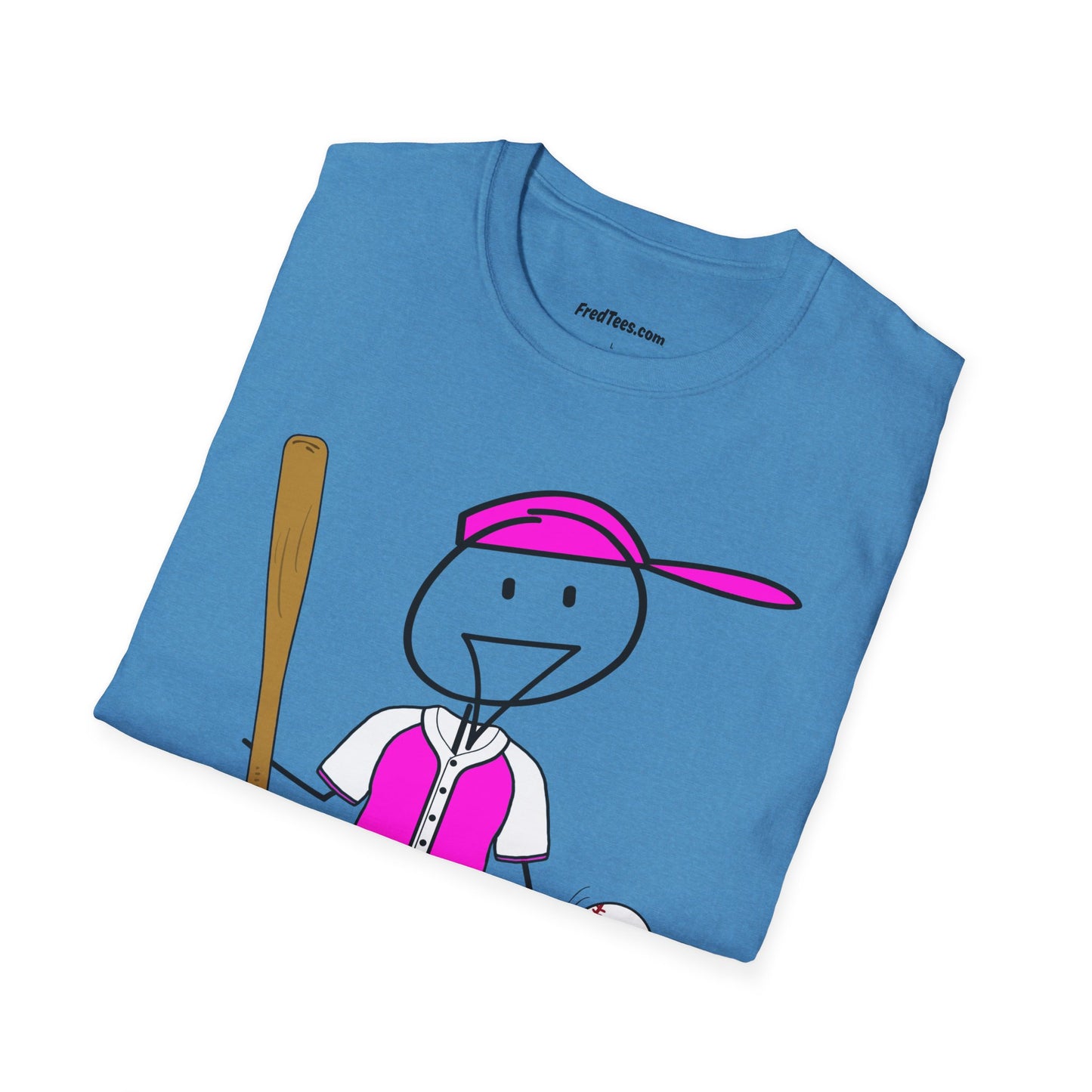 FRED is ready to PLAY BALL! His forever motto - HAVE FUN, PLAY HARD, DON’T QUIT! Hot Pink