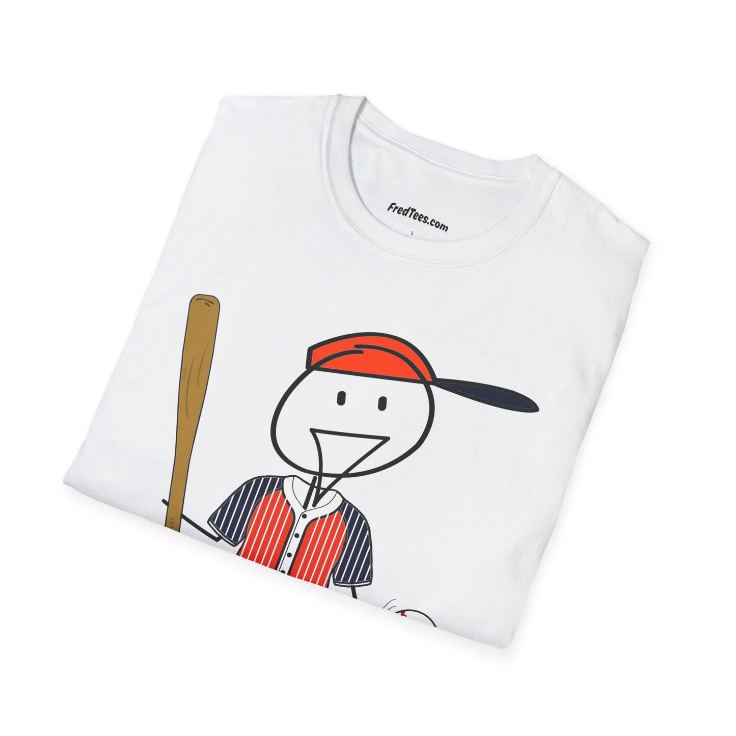 FRED is ready to PLAY BALL! His forever motto - HAVE FUN, PLAY HARD, DON’T QUIT! Orange & Navy Pinstripe
