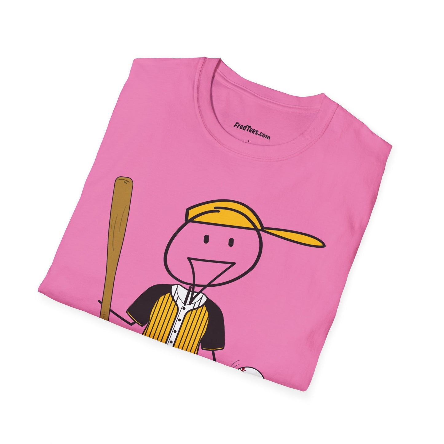 FRED is ready to PLAY BALL! His forever motto - HAVE FUN, PLAY HARD, DON’T QUIT! Yellow & Black Pinstripe