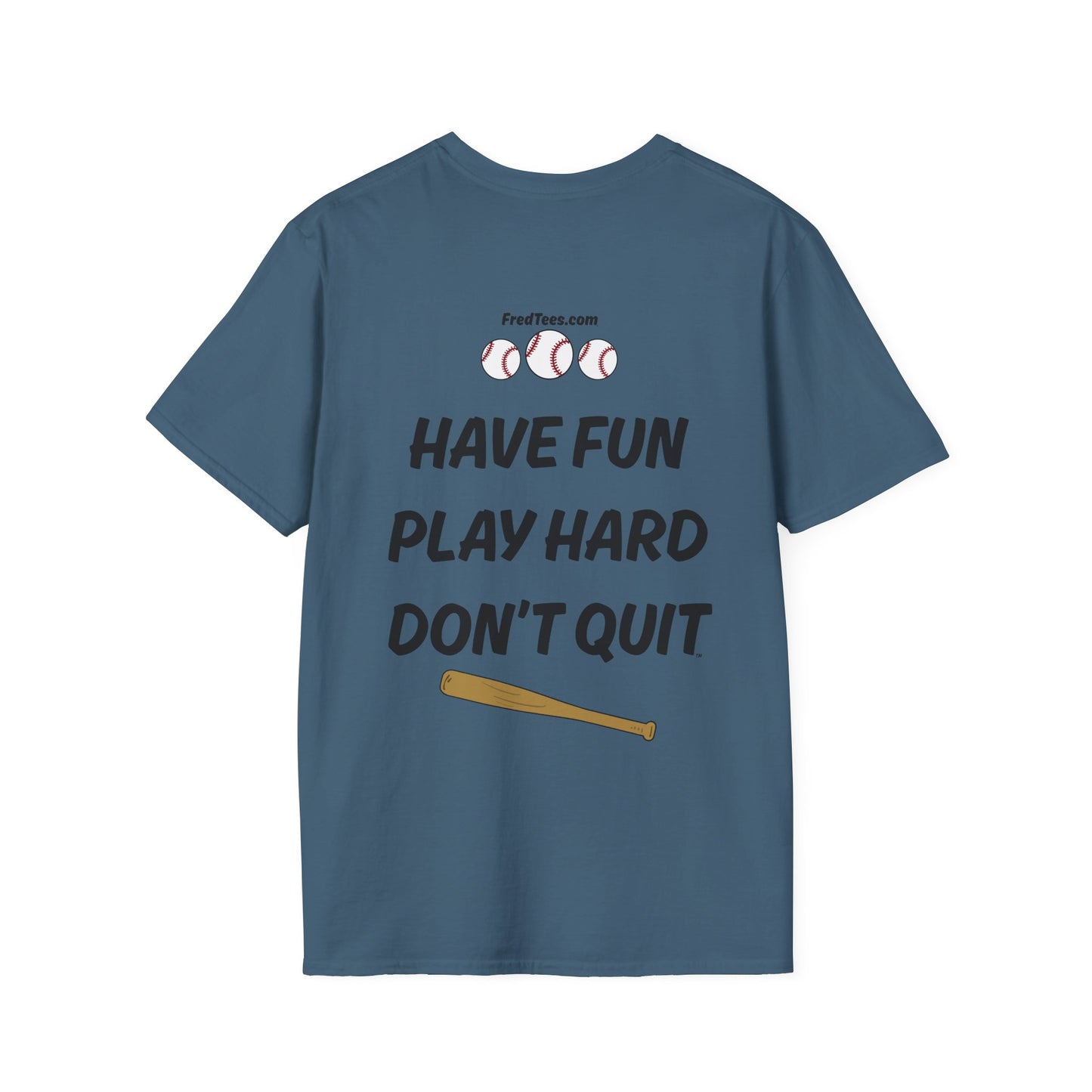 FRED is ready to PLAY BALL! His forever motto - HAVE FUN, PLAY HARD, DON’T QUIT! Orange & Navy