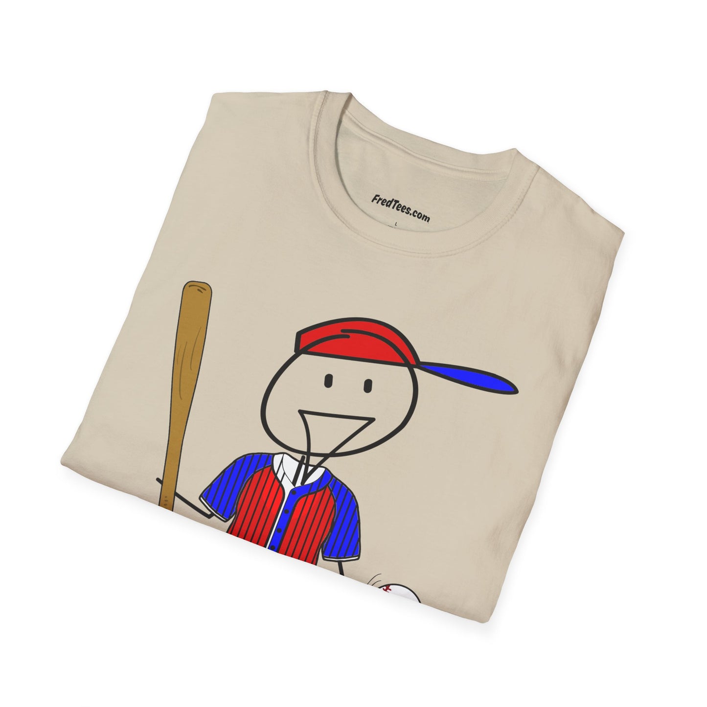 FRED is ready to PLAY BALL! His forever motto - HAVE FUN, PLAY HARD, DON’T QUIT! Red, White & Blue Pinstripe