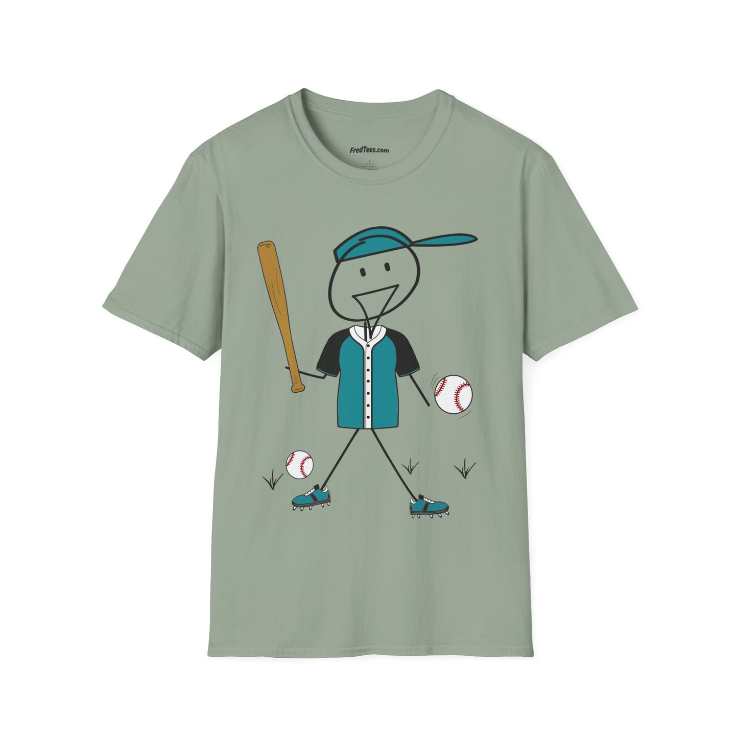 FRED is ready to PLAY BALL! His forever motto - HAVE FUN, PLAY HARD, DON’T QUIT! Teal & Black