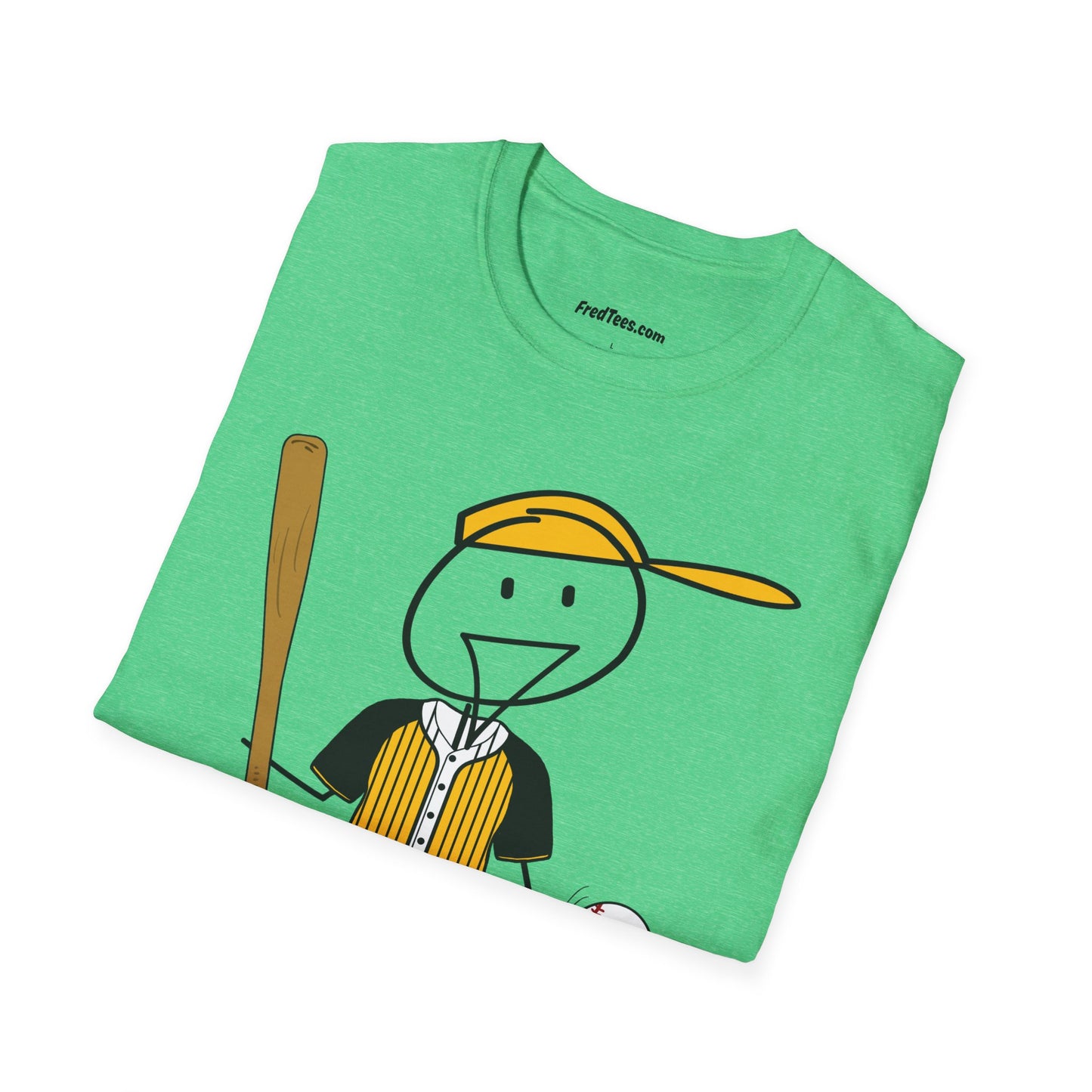 FRED is ready to PLAY BALL! His forever motto - HAVE FUN, PLAY HARD, DON’T QUIT! Yellow & Black Pinstripe