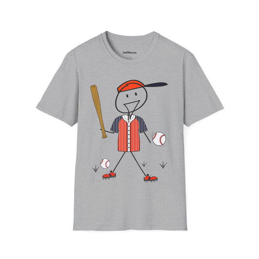 FRED is ready to PLAY BALL! His forever motto - HAVE FUN, PLAY HARD, DON’T QUIT! Orange & Navy Pinstripe