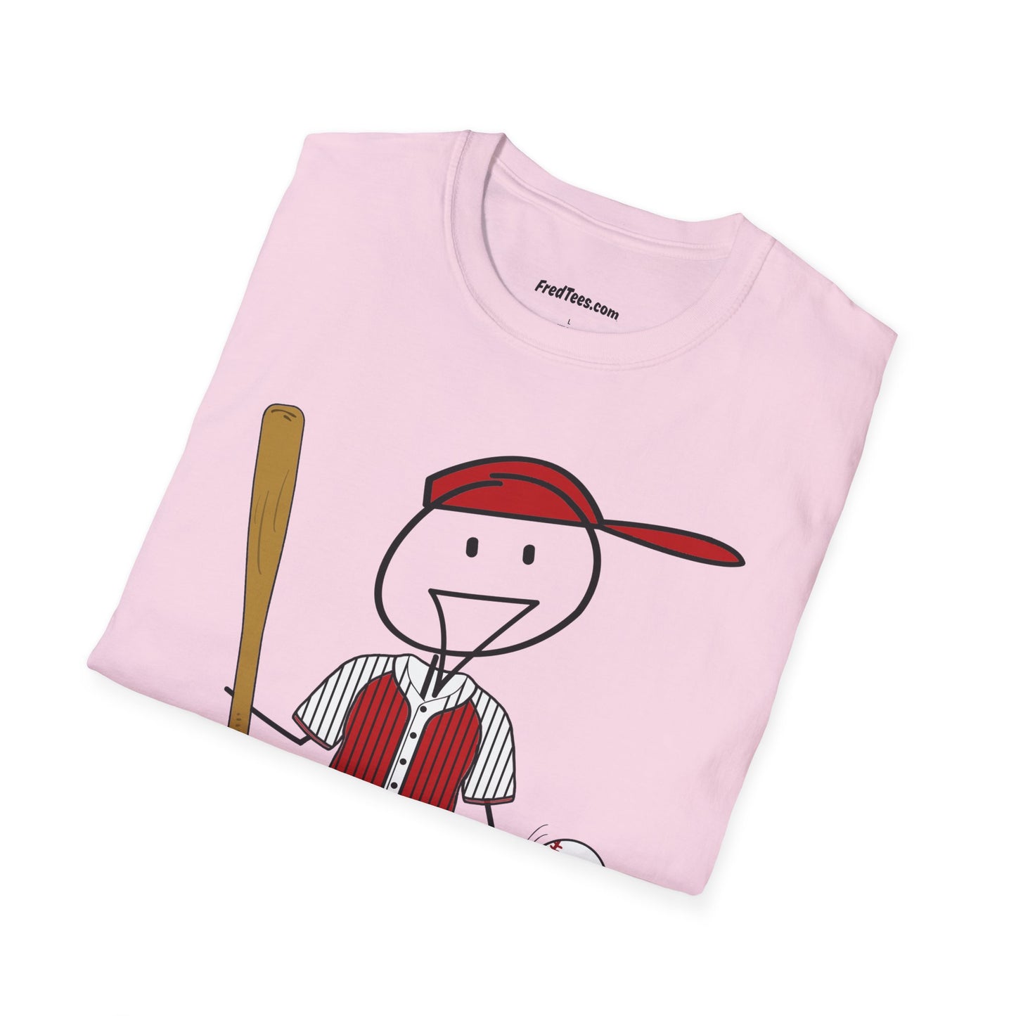 FRED is ready to PLAY BALL! His forever motto - HAVE FUN, PLAY HARD, DON’T QUIT! Red Pinstripe