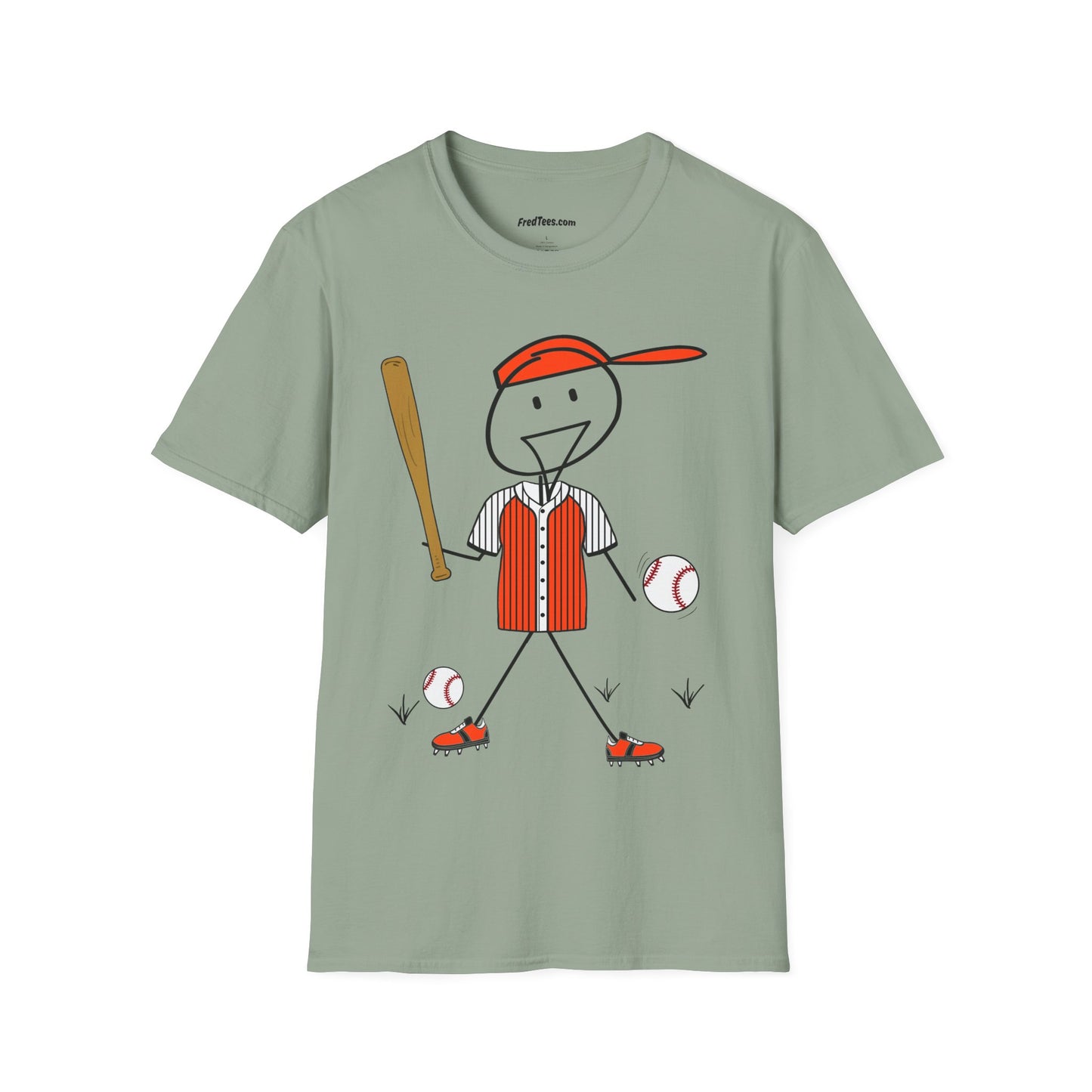 FRED is ready to PLAY BALL! His forever motto - HAVE FUN, PLAY HARD, DON’T QUIT! Orange & Black Pinstripe