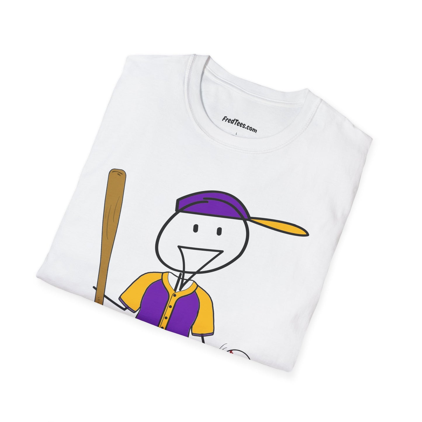 FRED is ready to PLAY BALL! His forever motto - HAVE FUN, PLAY HARD, DON’T QUIT! Purple & Yellow