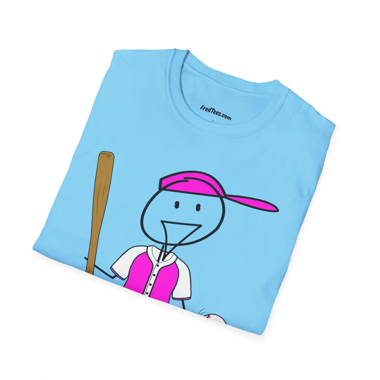 FRED is ready to PLAY BALL! His forever motto - HAVE FUN, PLAY HARD, DON’T QUIT! Hot Pink
