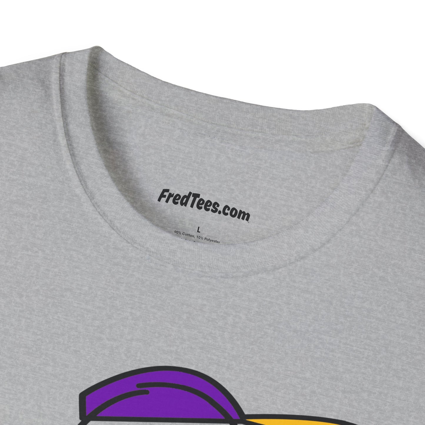 FRED is ready to PLAY BALL! His forever motto - HAVE FUN, PLAY HARD, DON’T QUIT! Purple & Yellow