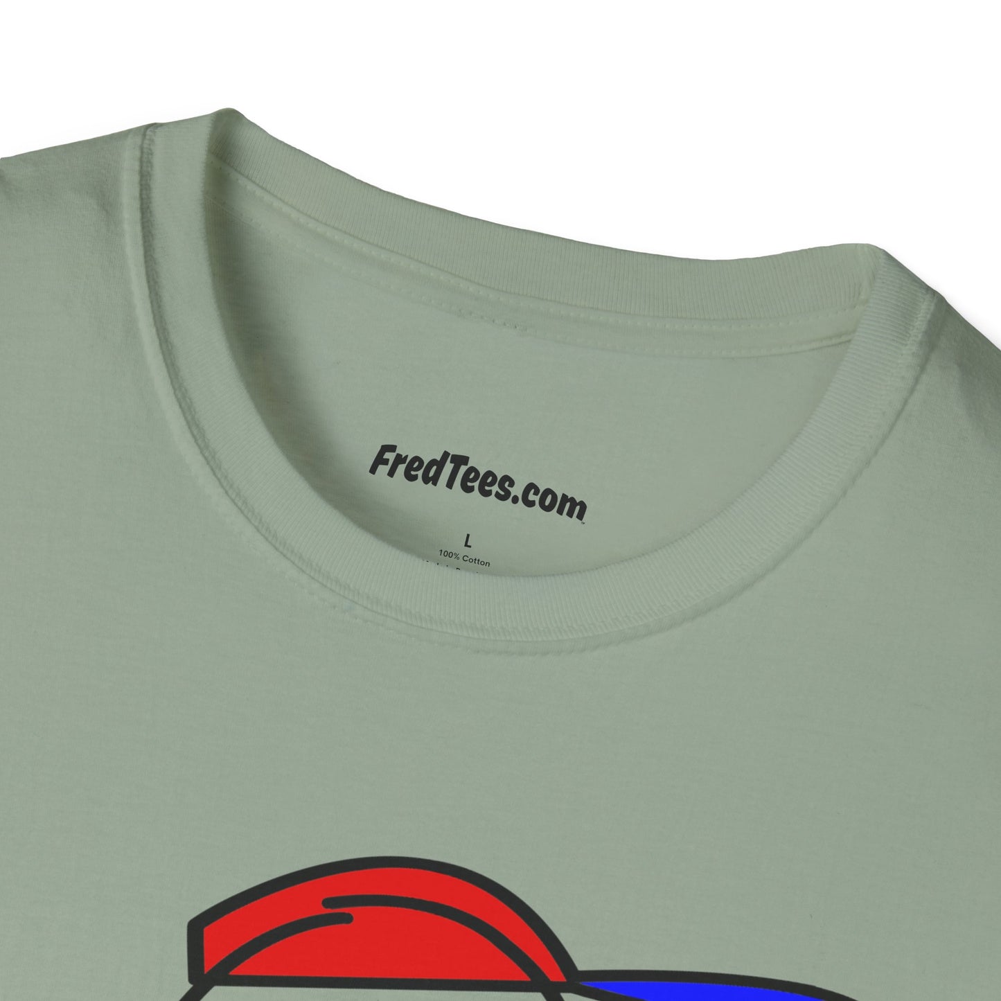 FRED is ready to PLAY BALL! His forever motto - HAVE FUN, PLAY HARD, DON’T QUIT! Red, White & Blue Pinstripe