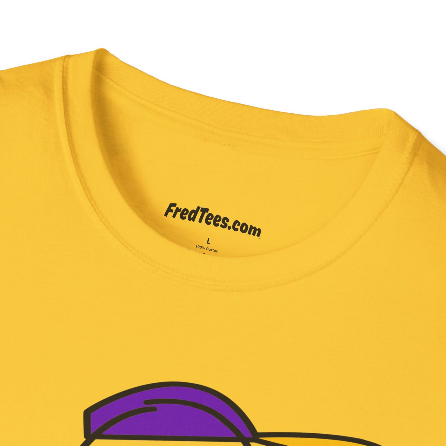 FRED is ready to PLAY BALL! His forever motto - HAVE FUN, PLAY HARD, DON’T QUIT! Purple & Yellow Pinstripe