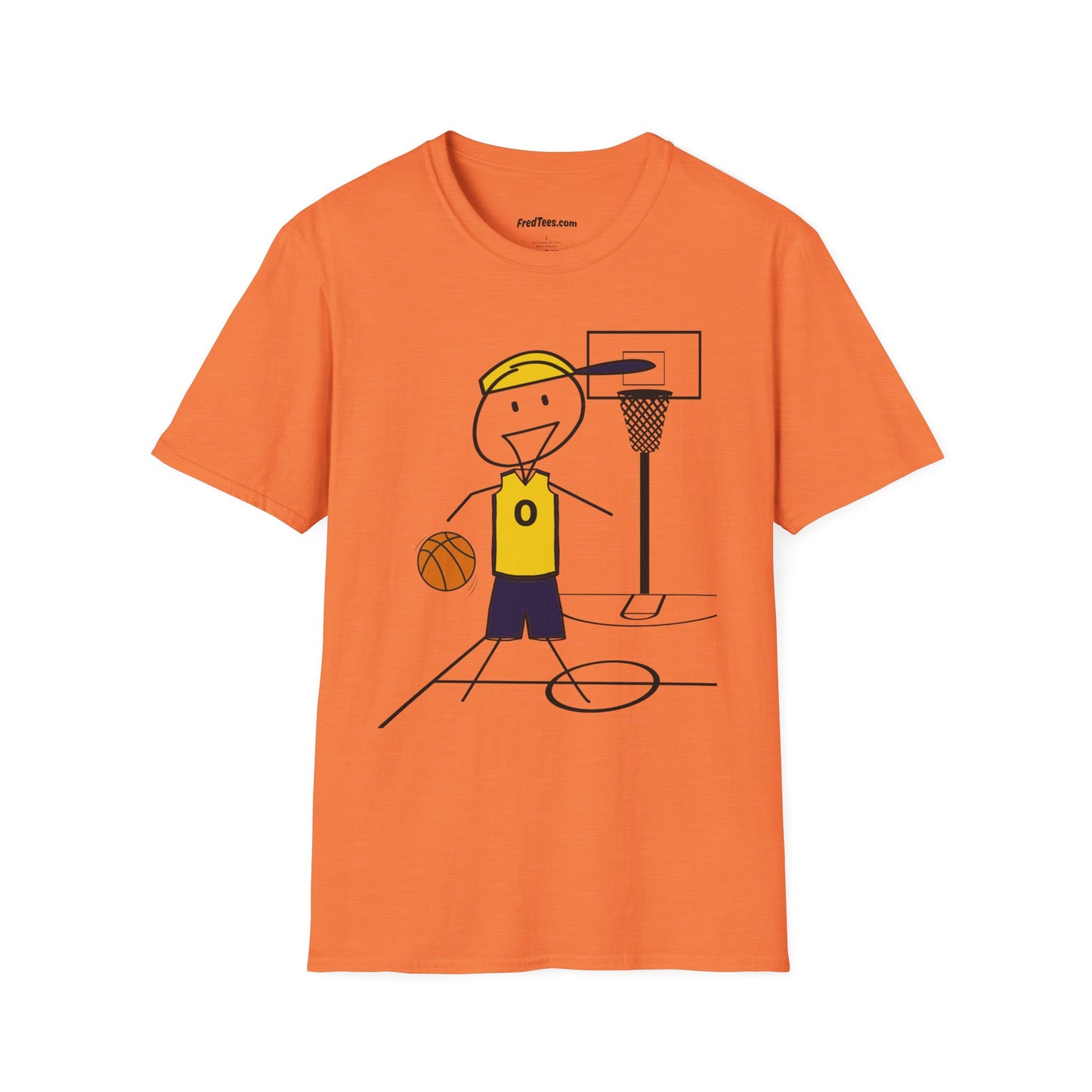 FRED is ready for the court! His forever motto - HAVE FUN, PLAY HARD, DON’T QUIT! Navy & Yellow