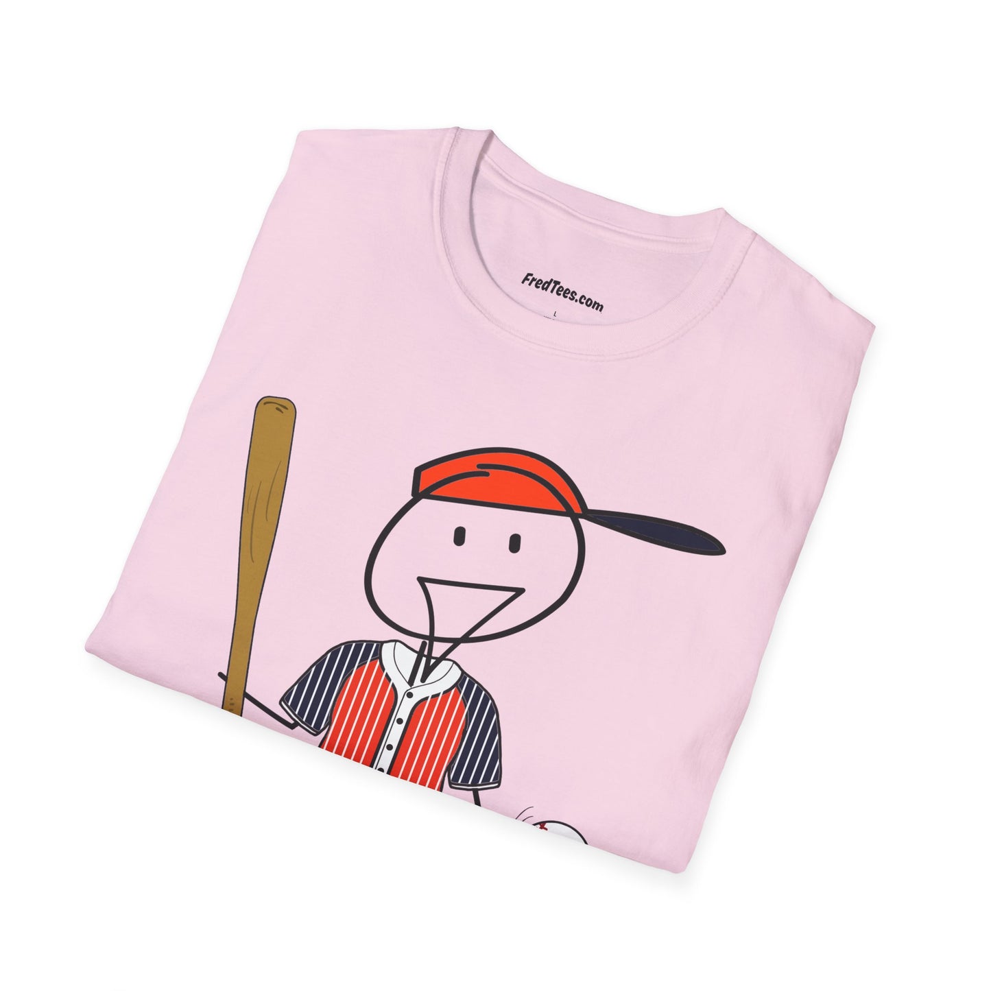 FRED is ready to PLAY BALL! His forever motto - HAVE FUN, PLAY HARD, DON’T QUIT! Orange & Navy Pinstripe