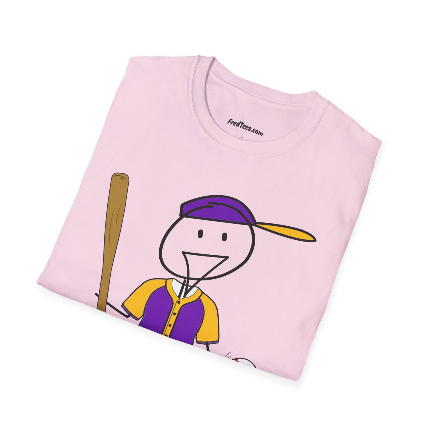 FRED is ready to PLAY BALL! His forever motto - HAVE FUN, PLAY HARD, DON’T QUIT! Purple & Yellow