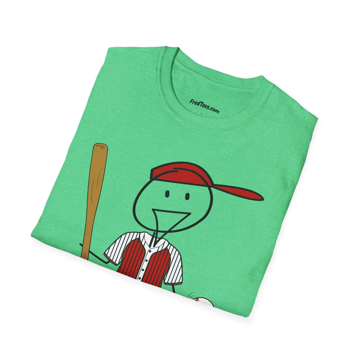 FRED is ready to PLAY BALL! His forever motto - HAVE FUN, PLAY HARD, DON’T QUIT! Red Pinstripe