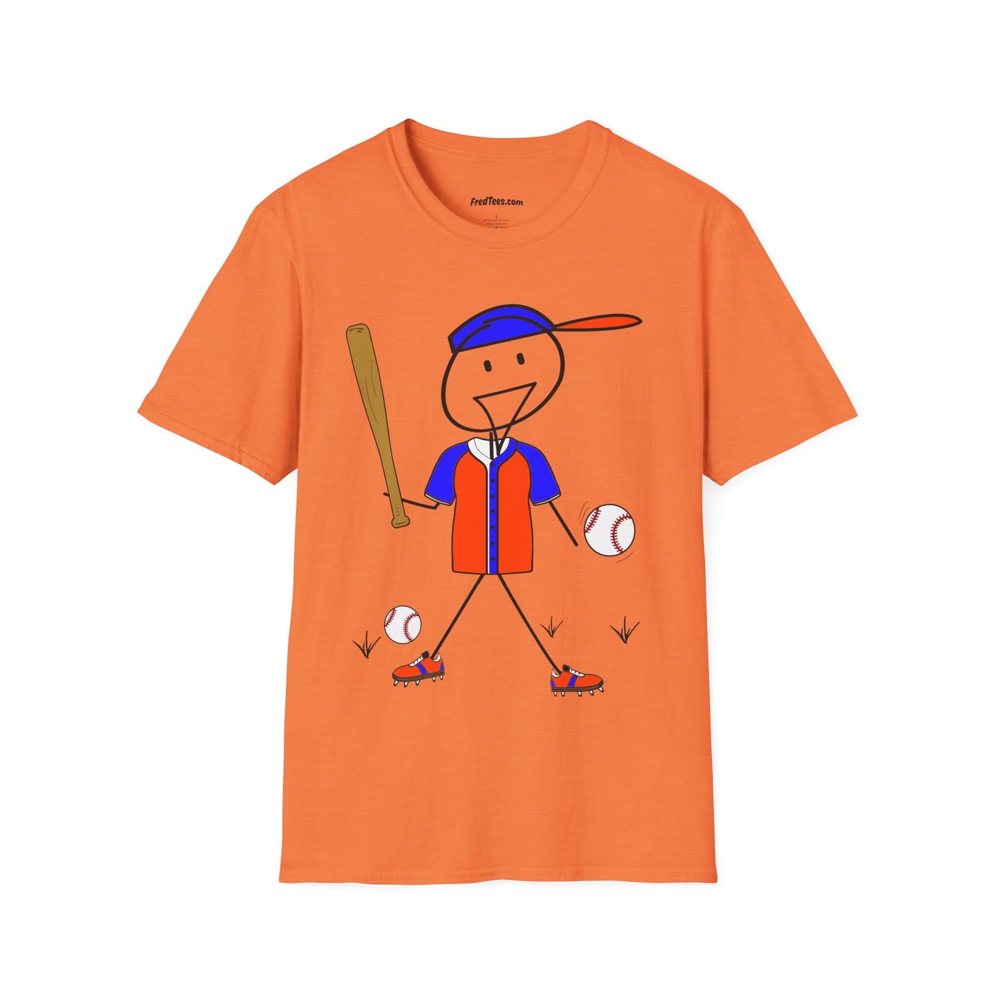 FRED is ready to PLAY BALL! His forever motto - HAVE FUN, PLAY HARD, DON’T QUIT! Orange & Royal