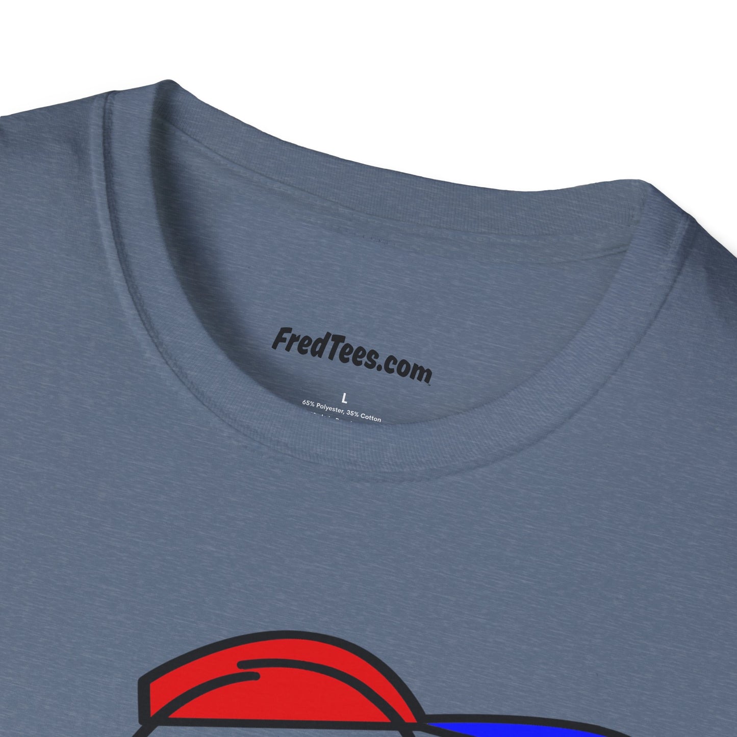 FRED is ready to PLAY BALL! His forever motto - HAVE FUN, PLAY HARD, DON’T QUIT! Red, White & Blue Pinstripe