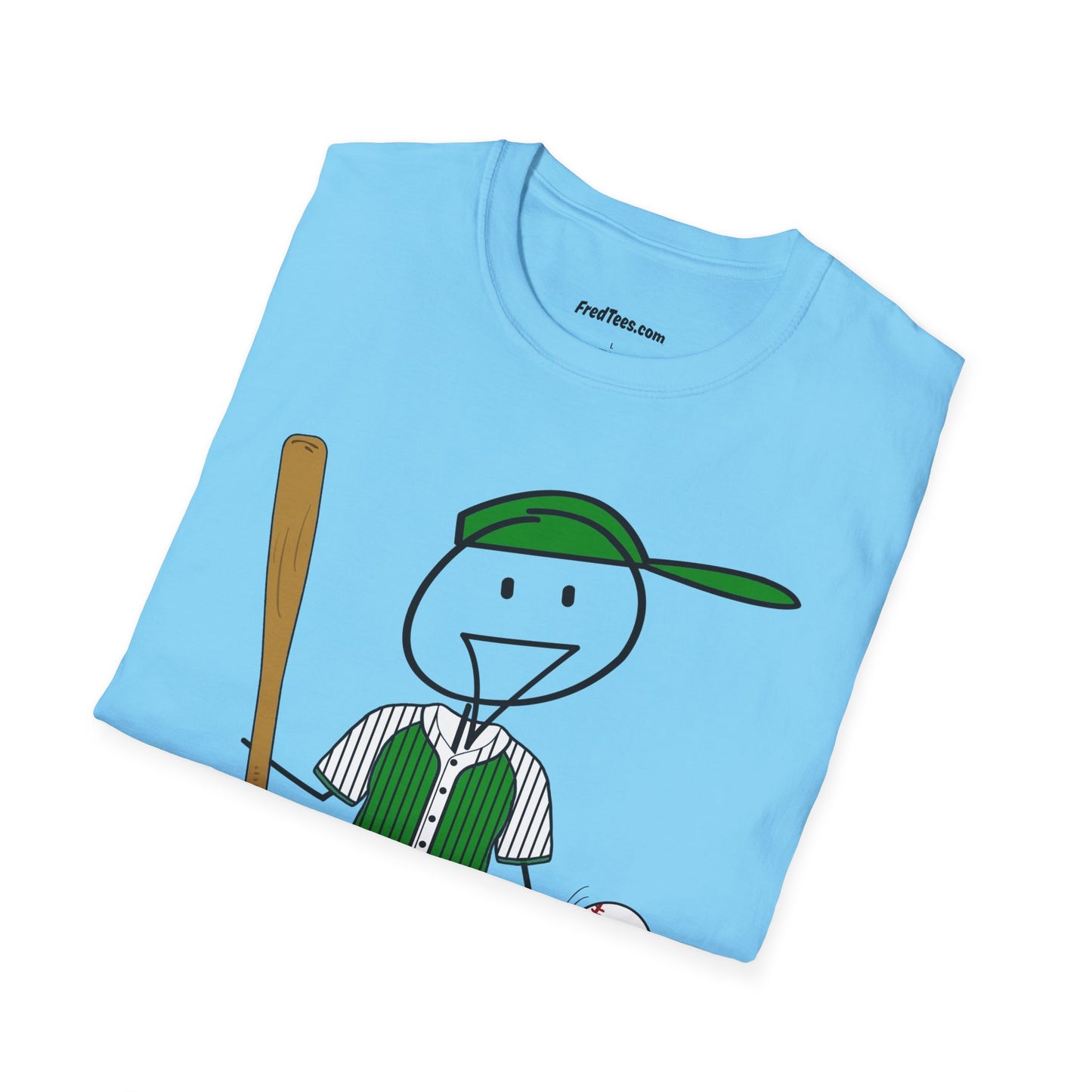 FRED is ready to PLAY BALL! His forever motto - HAVE FUN, PLAY HARD, DON’T QUIT! Green Pinstripe