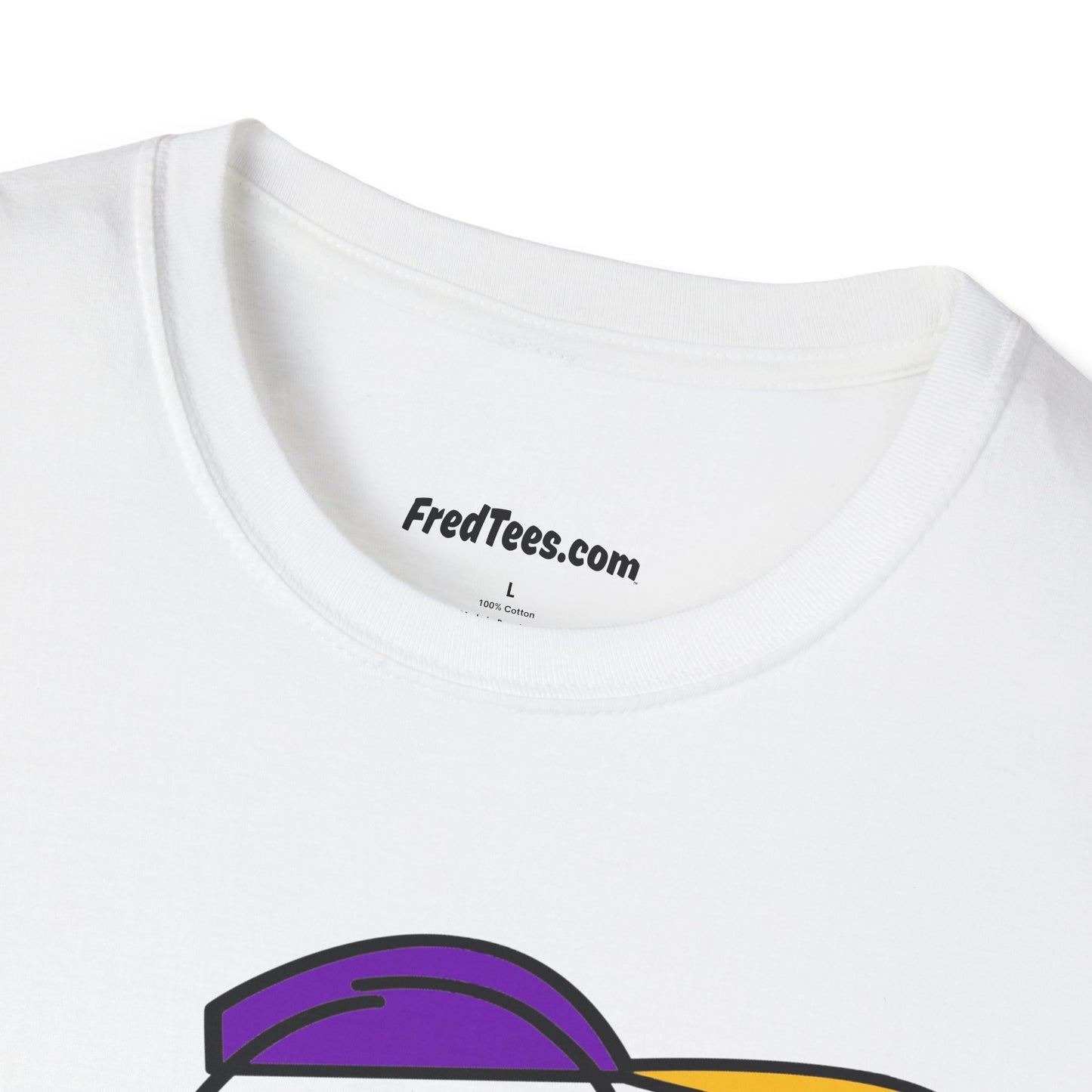 FRED is ready to PLAY BALL! His forever motto - HAVE FUN, PLAY HARD, DON’T QUIT! Purple & Yellow Pinstripe