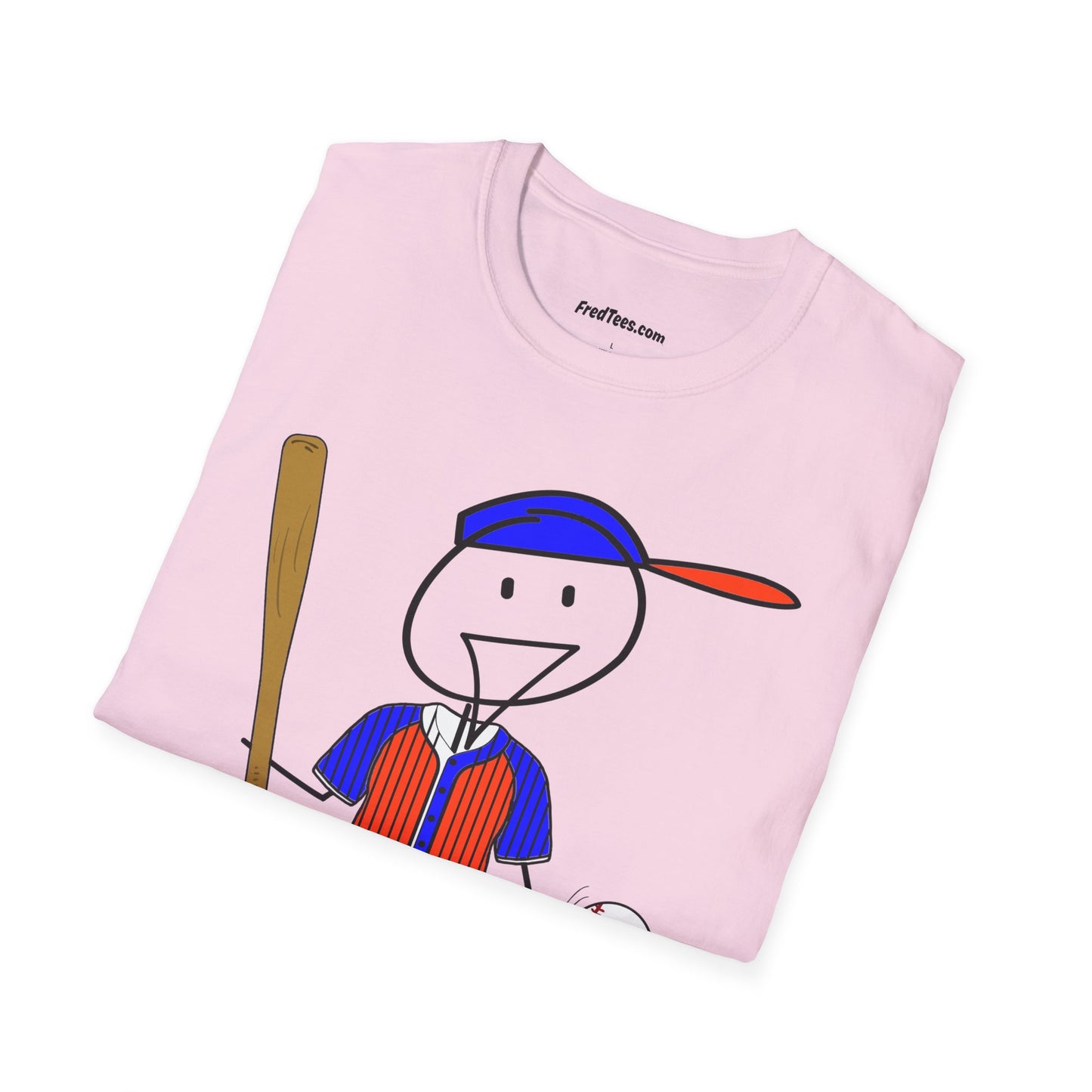 FRED is ready to PLAY BALL! His forever motto - HAVE FUN, PLAY HARD, DON’T QUIT! Orange & Royal Pinstripe