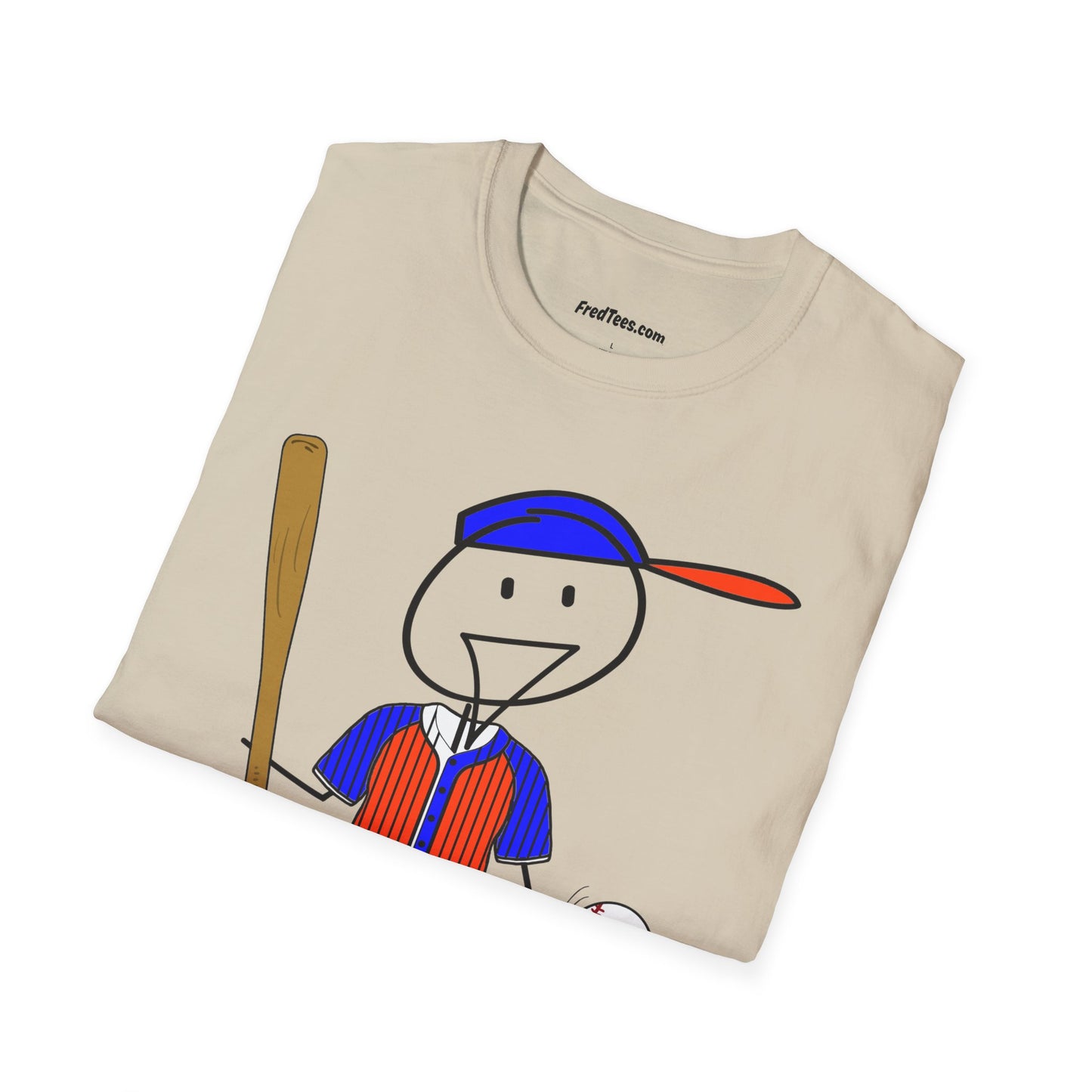 FRED is ready to PLAY BALL! His forever motto - HAVE FUN, PLAY HARD, DON’T QUIT! Orange & Royal Pinstripe