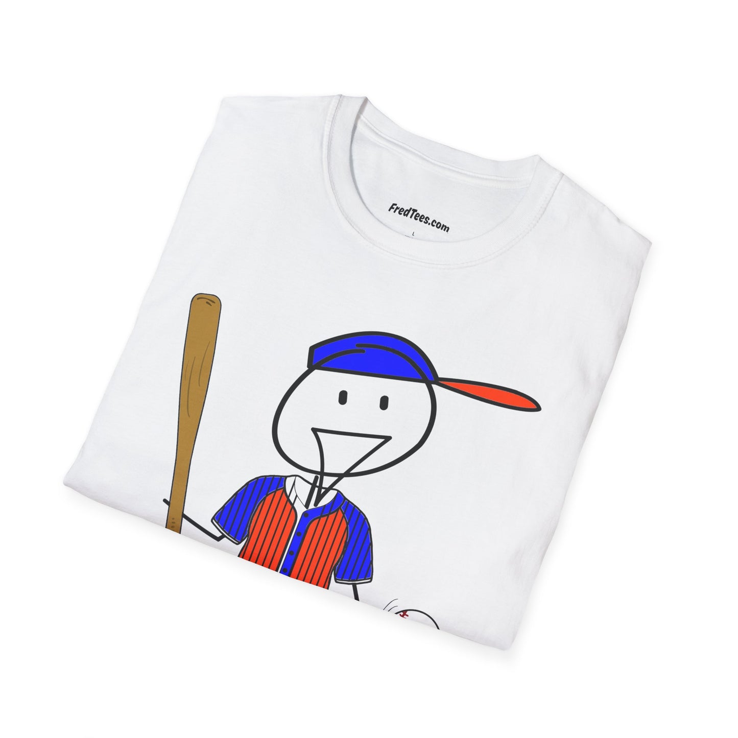 FRED is ready to PLAY BALL! His forever motto - HAVE FUN, PLAY HARD, DON’T QUIT! Orange & Royal Pinstripe