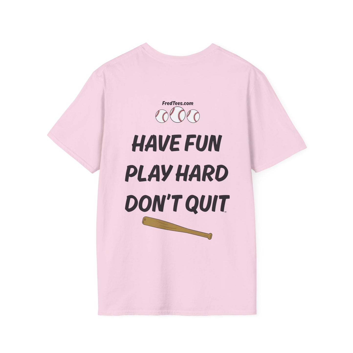 FRED is ready to PLAY BALL! His forever motto - HAVE FUN, PLAY HARD, DON’T QUIT! Red, White & Blue