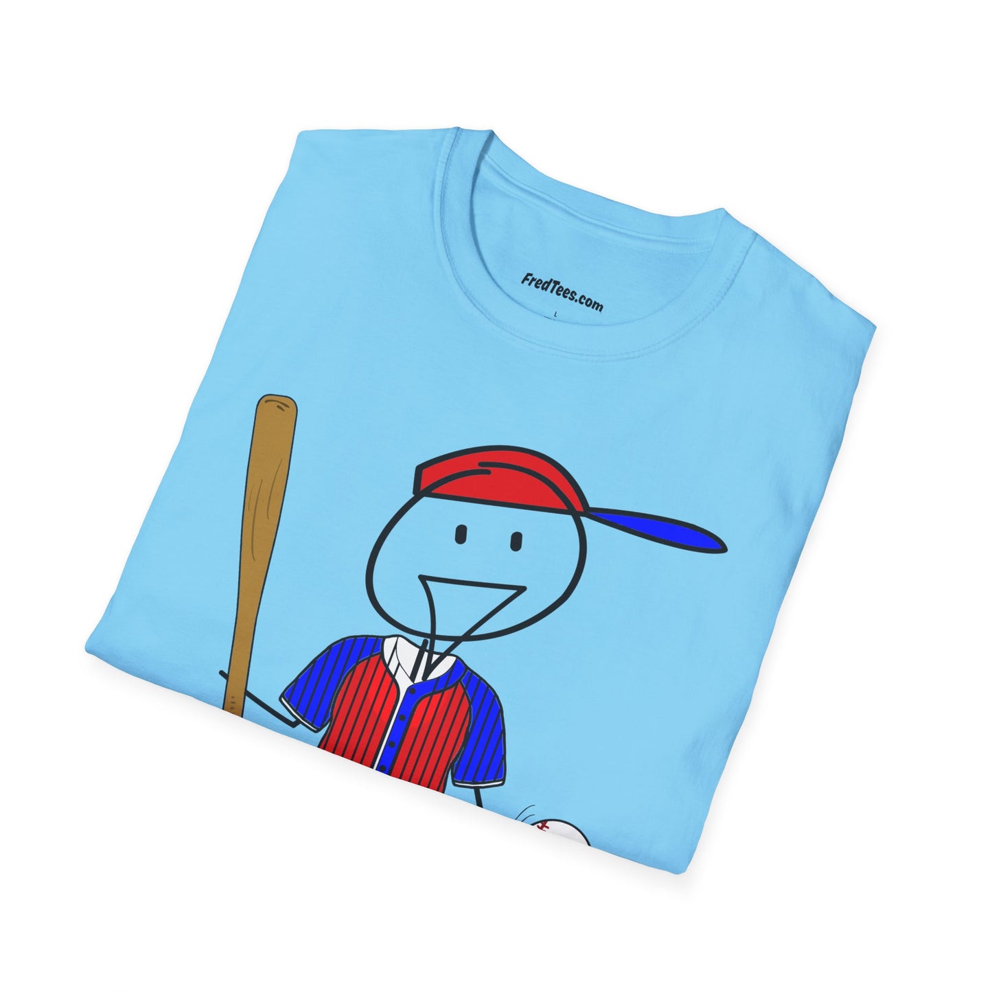 FRED is ready to PLAY BALL! His forever motto - HAVE FUN, PLAY HARD, DON’T QUIT! Red, White & Blue Pinstripe