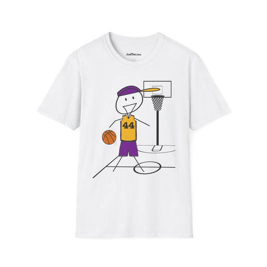 FRED is ready for the court! His forever motto - HAVE FUN, PLAY HARD, DON’T QUIT! More Purple & Yellow