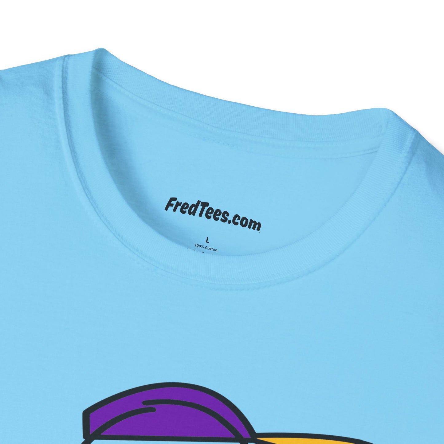 FRED is ready to PLAY BALL! His forever motto - HAVE FUN, PLAY HARD, DON’T QUIT! Purple & Yellow