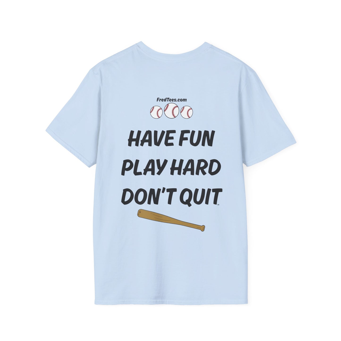 FRED is ready to PLAY BALL! His forever motto - HAVE FUN, PLAY HARD, DON’T QUIT! Orange & Purple