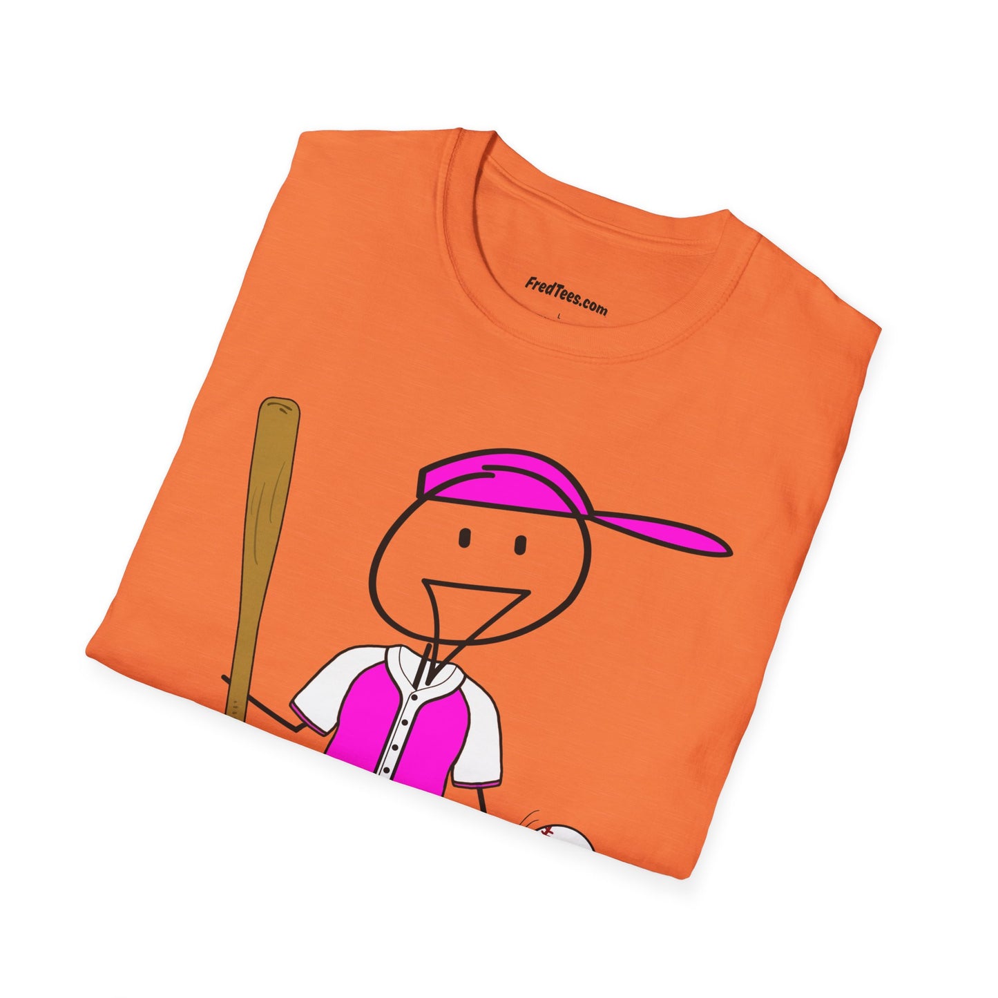 FRED is ready to PLAY BALL! His forever motto - HAVE FUN, PLAY HARD, DON’T QUIT! Hot Pink