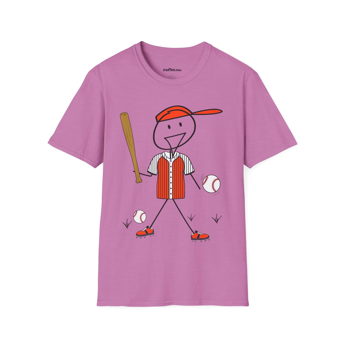 FRED is ready to PLAY BALL! His forever motto - HAVE FUN, PLAY HARD, DON’T QUIT! Orange & Black Pinstripe