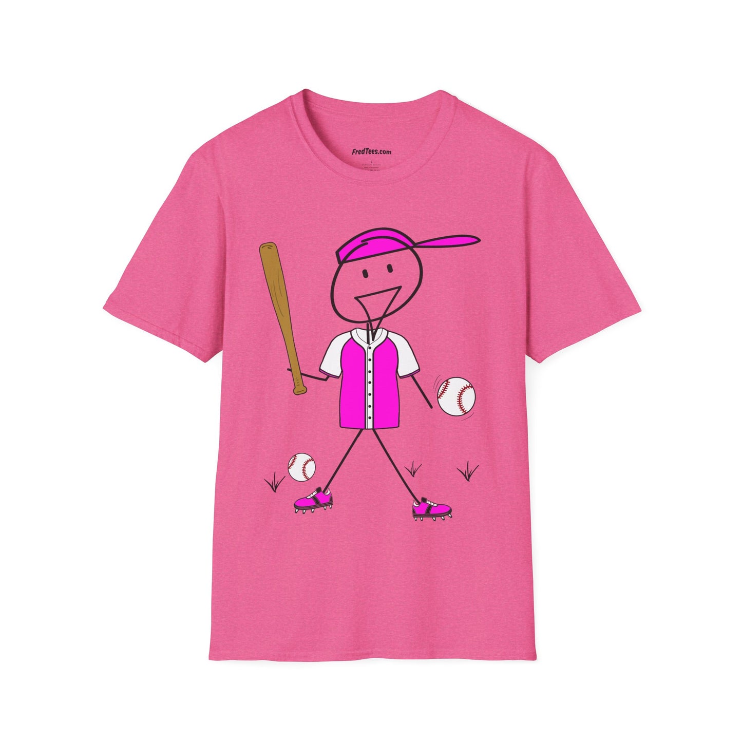 FRED is ready to PLAY BALL! His forever motto - HAVE FUN, PLAY HARD, DON’T QUIT! Hot Pink