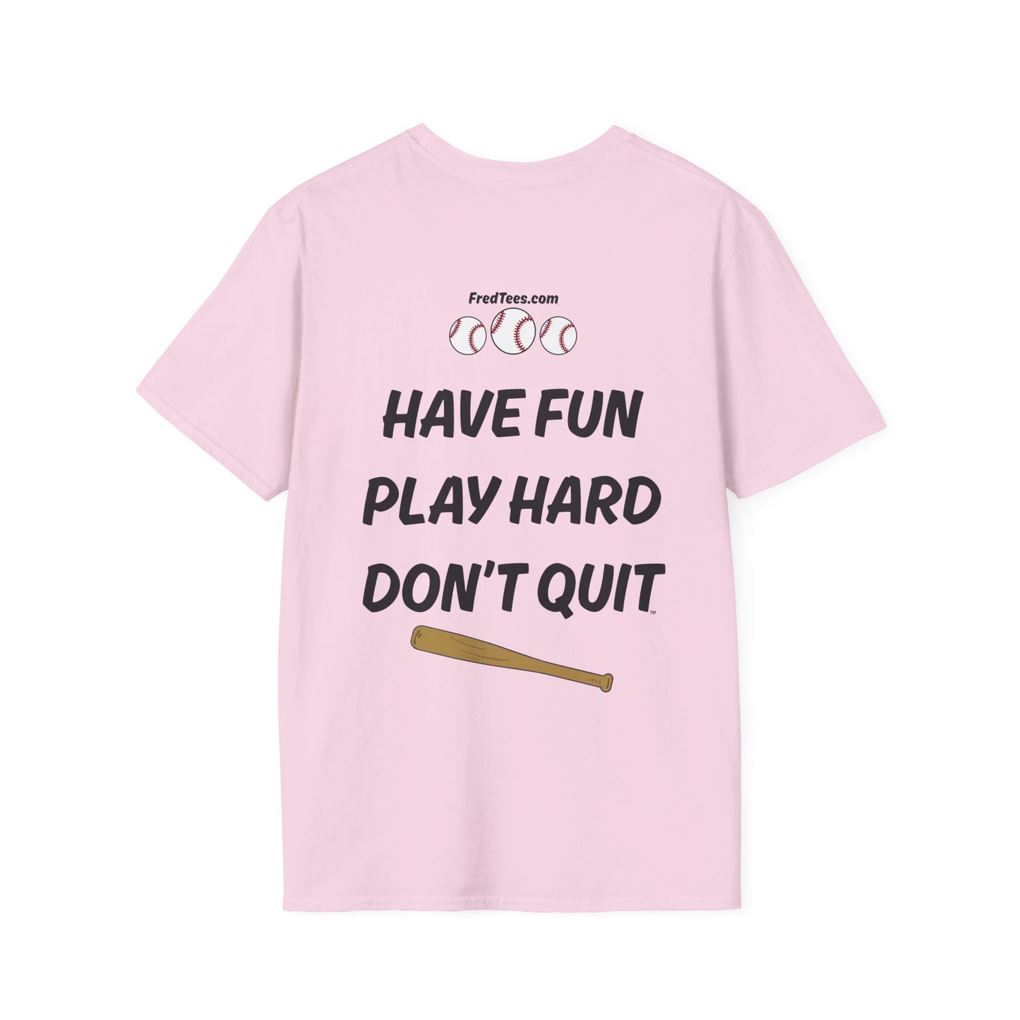 FRED is ready to PLAY BALL! His forever motto - HAVE FUN, PLAY HARD, DON’T QUIT! Aqua & Yellow