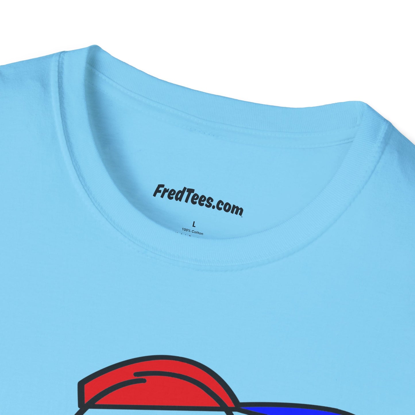 FRED is ready to PLAY BALL! His forever motto - HAVE FUN, PLAY HARD, DON’T QUIT! Red, White & Blue Pinstripe