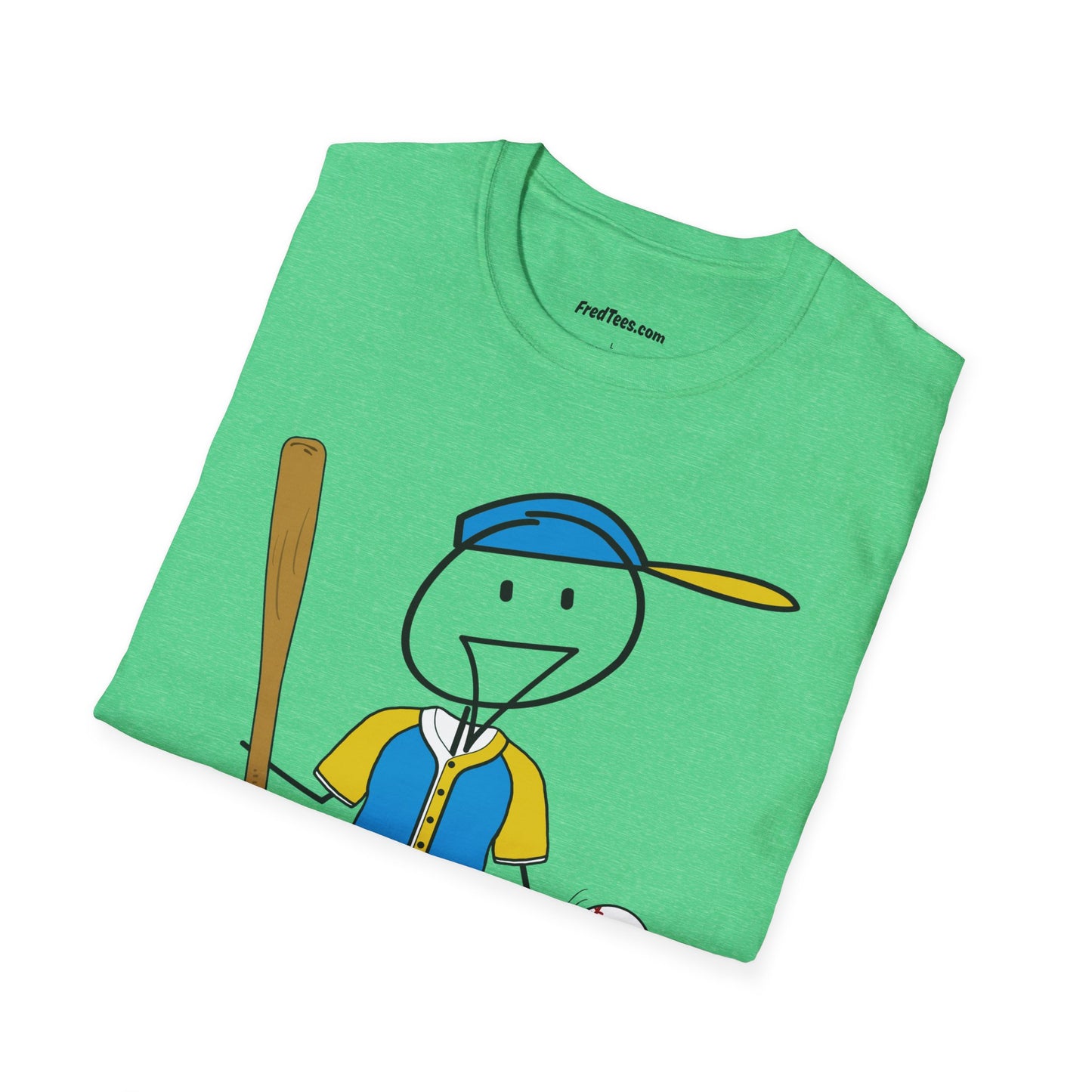 FRED is ready to PLAY BALL! His forever motto - HAVE FUN, PLAY HARD, DON’T QUIT! Aqua & Yellow