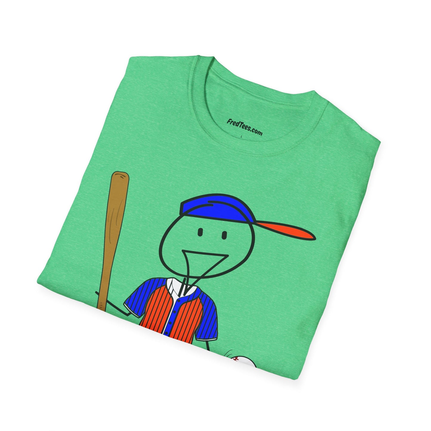 FRED is ready to PLAY BALL! His forever motto - HAVE FUN, PLAY HARD, DON’T QUIT! Orange & Royal Pinstripe