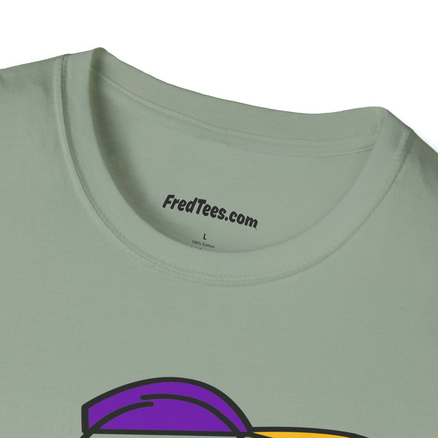 FRED is ready to PLAY BALL! His forever motto - HAVE FUN, PLAY HARD, DON’T QUIT! Purple & Yellow