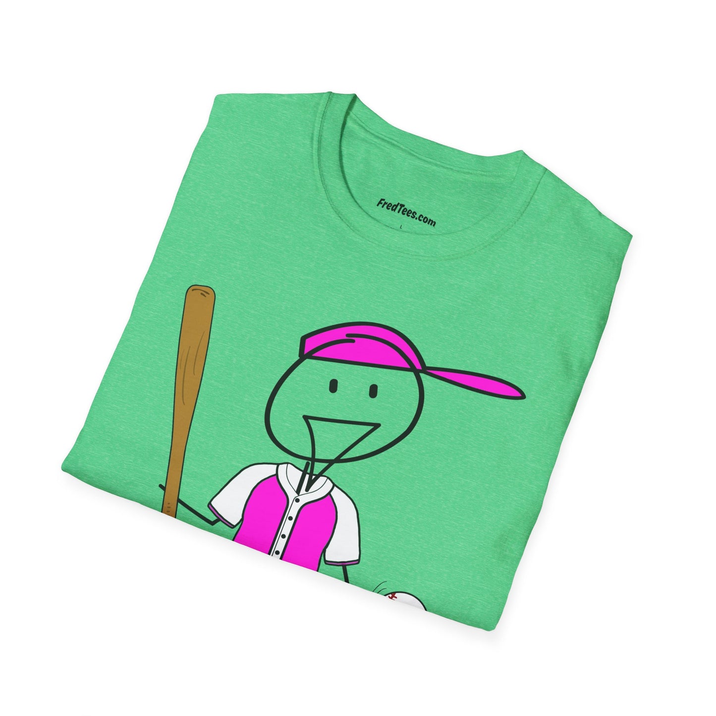FRED is ready to PLAY BALL! His forever motto - HAVE FUN, PLAY HARD, DON’T QUIT! Hot Pink