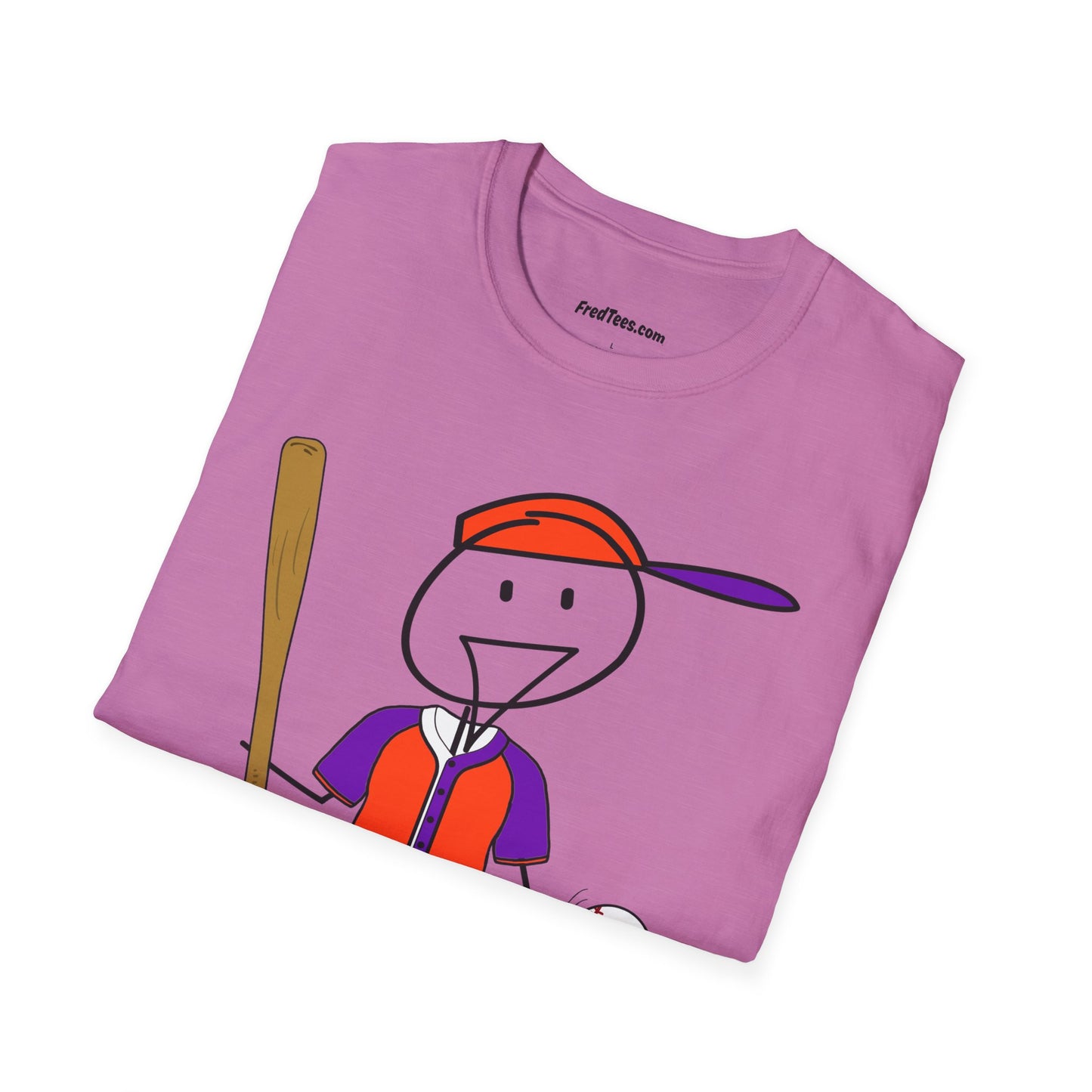 FRED is ready to PLAY BALL! His forever motto - HAVE FUN, PLAY HARD, DON’T QUIT! Orange & Purple